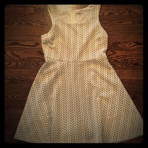 White and blue, textured 41 Hawthorne dress